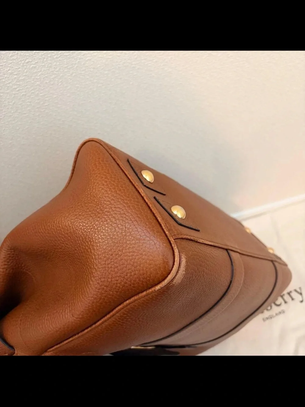 Mulberry Brown Leather Top-Handle Satchel
